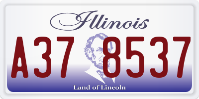 IL license plate A378537