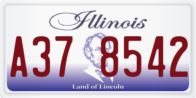 IL license plate A378542