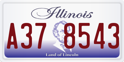 IL license plate A378543