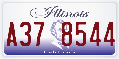 IL license plate A378544