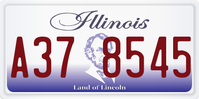 IL license plate A378545