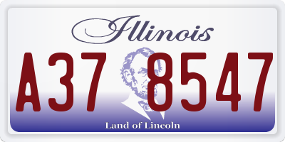 IL license plate A378547