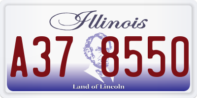 IL license plate A378550