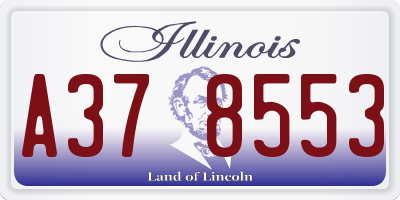 IL license plate A378553