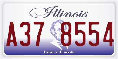 IL license plate A378554