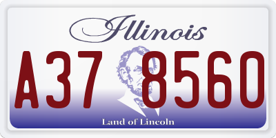 IL license plate A378560
