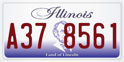 IL license plate A378561