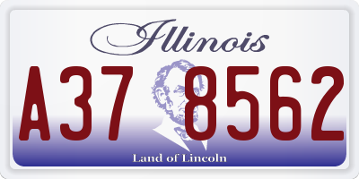 IL license plate A378562