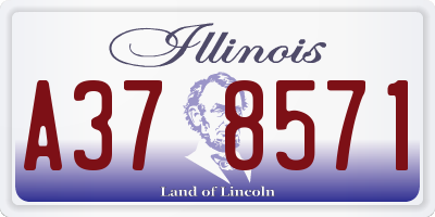 IL license plate A378571