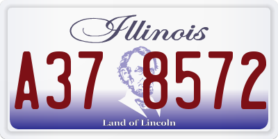 IL license plate A378572