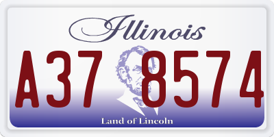 IL license plate A378574