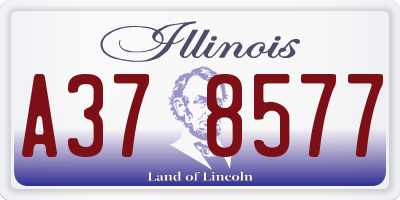 IL license plate A378577