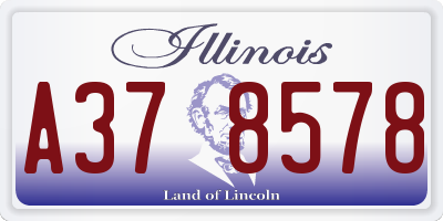 IL license plate A378578