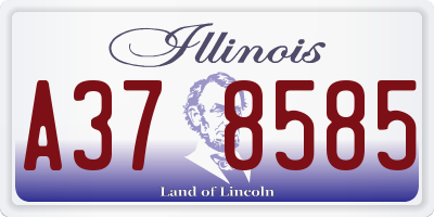 IL license plate A378585