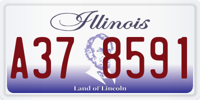 IL license plate A378591