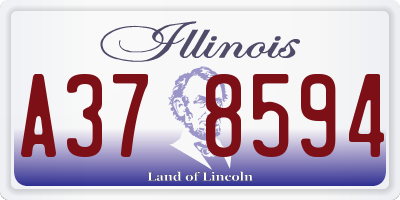 IL license plate A378594