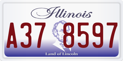 IL license plate A378597