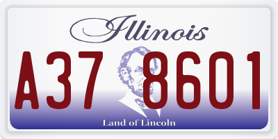 IL license plate A378601