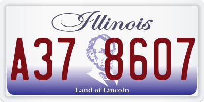 IL license plate A378607