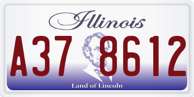 IL license plate A378612