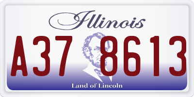 IL license plate A378613