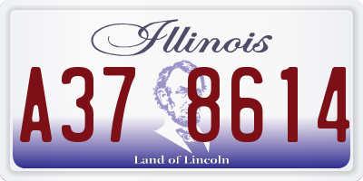 IL license plate A378614