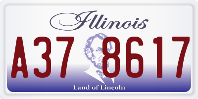 IL license plate A378617