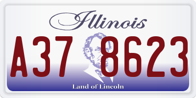 IL license plate A378623