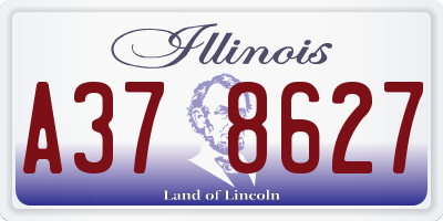 IL license plate A378627