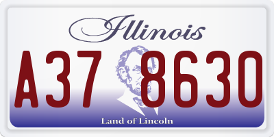 IL license plate A378630