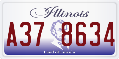 IL license plate A378634