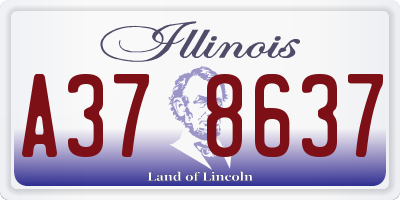IL license plate A378637