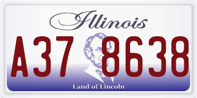 IL license plate A378638