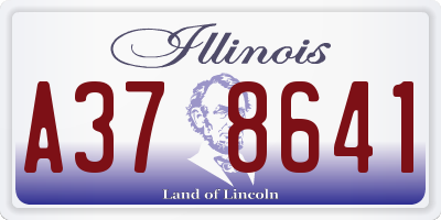 IL license plate A378641