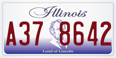 IL license plate A378642