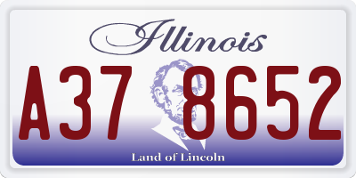 IL license plate A378652