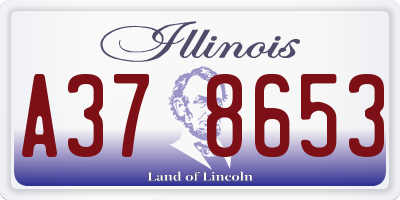 IL license plate A378653