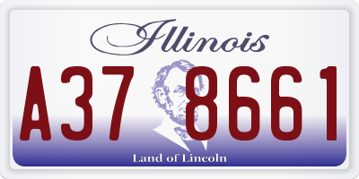 IL license plate A378661