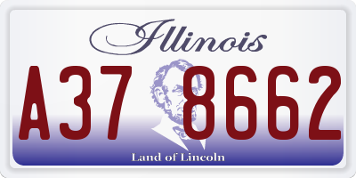 IL license plate A378662