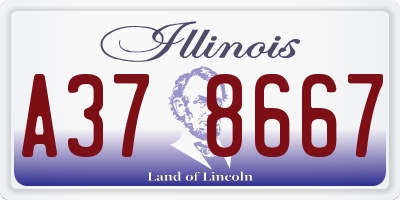 IL license plate A378667