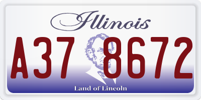 IL license plate A378672