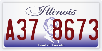 IL license plate A378673
