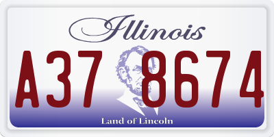 IL license plate A378674