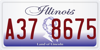 IL license plate A378675