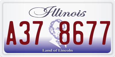 IL license plate A378677
