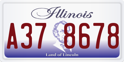 IL license plate A378678
