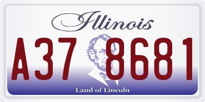 IL license plate A378681