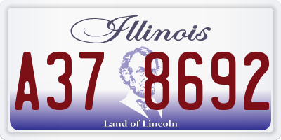 IL license plate A378692