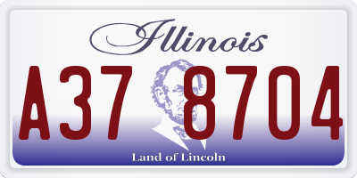 IL license plate A378704