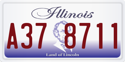 IL license plate A378711